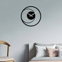 Wallity Circle 15 Reloj de Pared Decorativo de Metal Negro